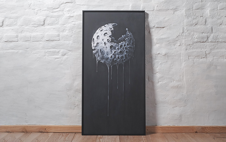 Melting moon print